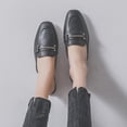 thumbnail image 2 of Sngxgn Women's Flat Shoes Soft Sole Comfort Ballet Flats Casual Walking Shoes Flats Single Shoes(Black,41), 2 of 5