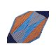 thumbnail image 5 of BUFANDA DE CUELLO PLEGADA EN ROMBO CON RAYAS DE COLOR CONTRASTANTE PARA MUJERES INSPIRE CHIC AZUL, 5 of 5