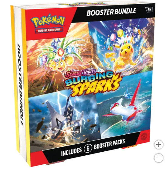 Collectible Pokemon Surging Sparks Elite Trainer Box + Booster Bundle 2-Pack