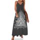 thumbnail image 1 of Vestido sin mangas con diseño geométrico de flor de loto gris, vestido de vendaje elegante y chic para mujer, vestido elegante para invitada de boda, 1 of 7
