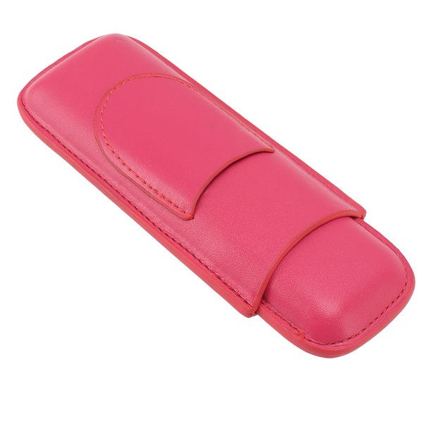 M Buder Sofisticado Estuche De Puros Vintage Artesanal Funda Ligera Para 2 Dedos Ideal Para Viajes Y Ocasiones Especiales Humidor Portátil Rosa