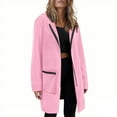 thumbnail image 5 of Women's Long Full Zip Hoodie Oversized Lightweight Tunic Sweatshirt Jacket with Zip Pockets Fashion Coat, 5 of 7