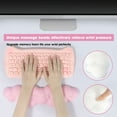 thumbnail image 6 of MANBASNAKE Keyboard Wrist Rest,Memory Foam Wrist Pad Smooth Fiber Hand Rest for TKL Keyboard,Ergonomic Nonslip Comfortable Cushion Set,Typing Pain Relief,Support for Office,PC Gaming,Laptop,Mac(Pink), 6 of 8