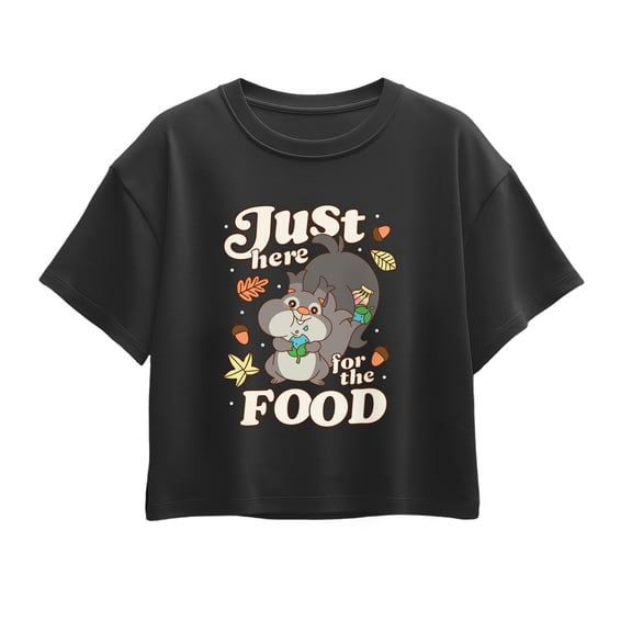 Pokémon - Just Here For The Food Skwovet - Youth Girls Boxy T-Shirt