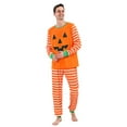 thumbnail image 2 of 2Pcs Women Men Kids Halloween Matching Family Pajamas Sets, SILVERCELL Parent-Child Holiday Striped Sleepwear Pjs, 2 of 8