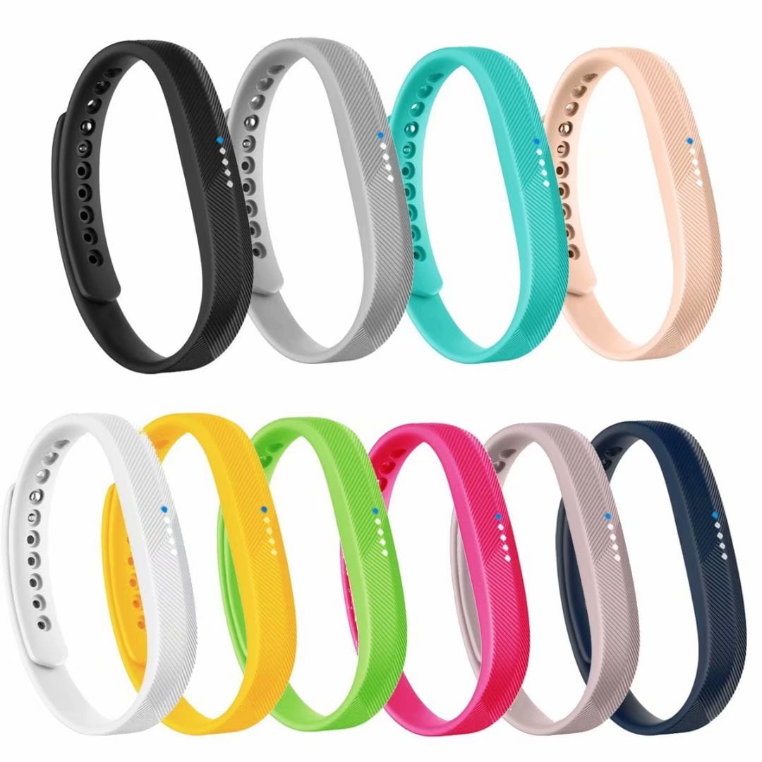 USED Pair 2 of Replacement Wrist Bands for Fitbit Flex Activity Tracker 