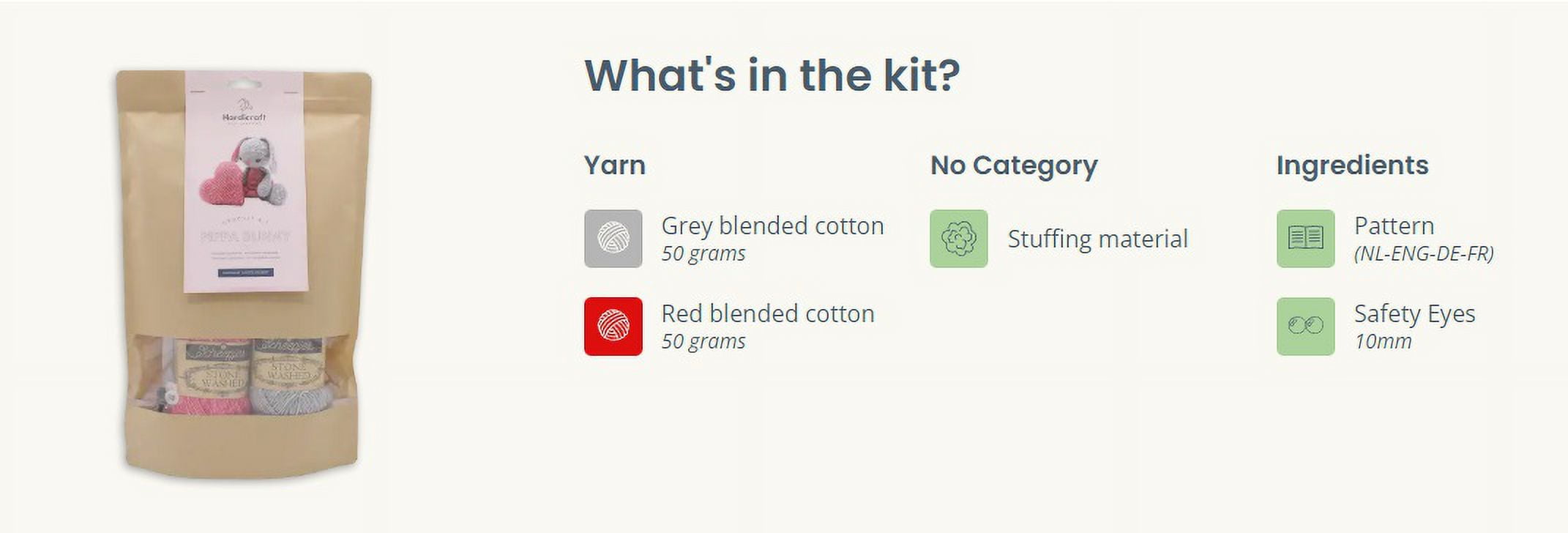 Hardicraft Amigurumi Kit-Pippa Bunny Crochet