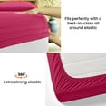 thumbnail image 4 of Kanak Bedding 4 Pieces Egyptian Cotton Sheet Set with 19" deep Pocket,1 Flat Sheet,1 Fitted And 2 Pillowcases, 1000TC(Short Queen,Hot Pink, 4 of 4