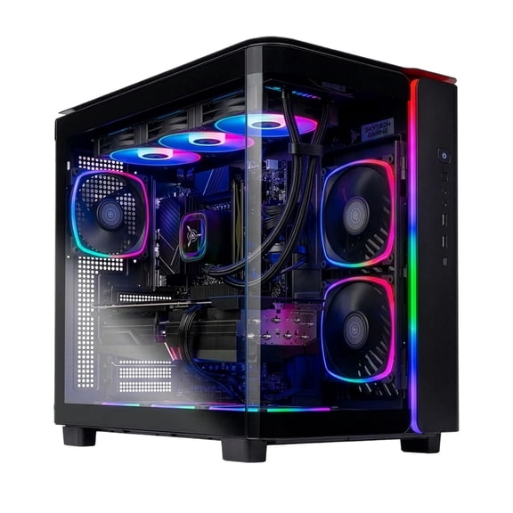 Skytech Gaming King 95 Gaming PC, AMD Ryzen 7 7800X3D 4.2GHz, NVIDIA RTX 5070 12GB VRAM, 1TB Gen4 NVMe SSD, 32GB DDR5 RAM 6000, 850W GOLD ATX 3 PSU, 360 ARGB AIO , WI-FI 5, Windows 11, Desktop