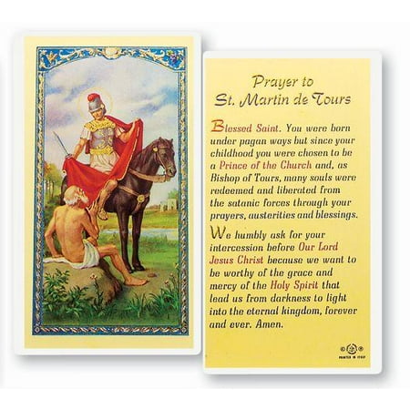 

Saint Martin of Tours Laminated Catholic Prayer Holy Card with Prayer on Back Pack of 25