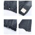 thumbnail image 5 of XQYLOS Girls Ruffle Flare Jeans High Waisted Baggy Denim Pants Elastic Waist Straight Leg Cute Trousers for Teens Youth, 5 of 7