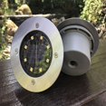 thumbnail image 2 of Luz de paisaje LED de 8 LED, luz subterránea impermeable, luz subterránea para exteriores, para jardín, camino, luz subterránea empotrada, paquete de 2, blanco cálido, 2 of 5