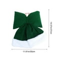 thumbnail image 4 of EWASWON Velvet Christmas Bow Decoration - Green Oversized 37cm, Holiday Hanging Ornament for Christmas Tree & Window, Soft Fabric Xmas Decor, 4 of 8