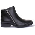 thumbnail image 2 of Vagabond Cary Women's Classic Leather Dual Zip Ankle Boot In Black Size 7, 2 of 6