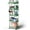 Green, variant on 5 Tier Rolling Utility Cart, Mobile Storage Shelves with Wheels for Bathroom Laundry Office Home, Gray