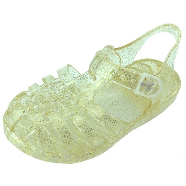 Hey Collection Toddler Kids Jelly Water Shoe Sandal Flats with Buckle