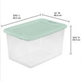 thumbnail image 3 of Sterilite 18 Pack 64 Qt Latching Box, Plastic Storage Bin with Lid, Mindful Mint, 3 of 8