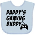 thumbnail image 3 of Inktastic Daddy's Gaming Buddy with Controller Boys or Girls Baby Bib, 3 of 4