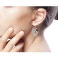 thumbnail image 3 of NOVICA Artisan Handmade Jade Dangle Earrings Sterling Silver Green Guatemala Animal Themed Bird [1.9 in L x 0.8 in W x 0.2 in D] ' Quetzal in Love', 3 of 6