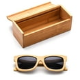 thumbnail image 4 of Genuine Handmade Wood Sunglasses Anti-glare Polarized Wooden Spring Hinges with Bamboo box, 4 of 4