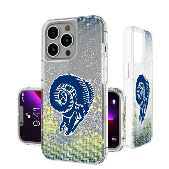 Los Angeles Rams Linen Logo iPhone Glitter Case