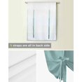 thumbnail image 4 of Stripes Gradient Teal Window Curtains Tie Up Curtains for Kitchen Living Room Adjustable Rod Pocket Valances, 4 of 5