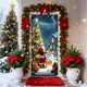 thumbnail image 4 of Adornos navideños, adornos navideños, 35 x 72 pulgadas, cubierta de puerta navideña, cortina de puerta navideña, decoración para puerta del día de Navidad y festival, cubierta de puerta de poliéster., 4 of 6