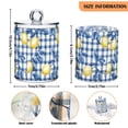 thumbnail image 5 of Yayeee 2 Pack Qtip Holder Bathroom Cotton Swab Canister with Lid Clear Dispenser Set, Light Lemon, 5 of 6