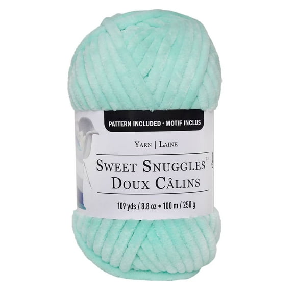 Loops & Threads Sweet Snuggles Yarn - Solid Yarn for Knitting Crochet Weaving Arts & Crafts - Mint Bulk 18 Pack