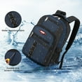 thumbnail image 6 of Travel Backpack for Men Women Water-resistant Multi-Pocket Bag Lighweight Casual Work Hiking Daypack School Bookbag, Navy, BP8017, 6 of 10