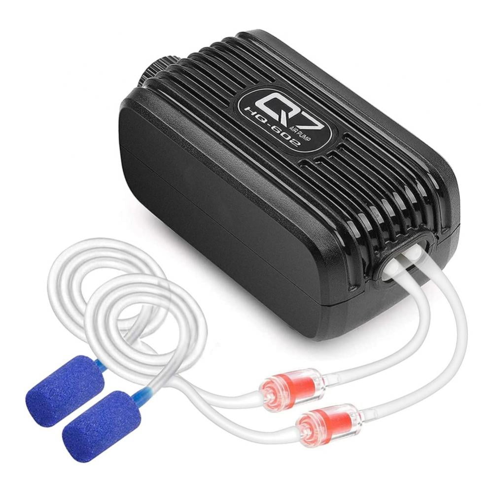 Ultra Silent Aquarium Air Pump Oxygen Aerator Water Fish Tank Double Outlets 
