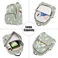 thumbnail image 5 of FORMRS Mini Backpack Purse for Women Quilted Travel Daypack Casual Shoulder Bag, Green Floral Cat Pattern, 5 of 7