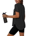thumbnail image 7 of Besolor Workout Tops for Women V Neck Short Sleeve Shirts Summer Lightweight Loose Casual Basic Tees Athletic Running T-Shirt Top, 7 of 7