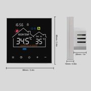 BIMZUC Smart Digital Thermostat LCD Display Color Touchscreen Programmable Temperature Controller for Hydronic Heating Boiler Standard Version Home Office AC90V-240V