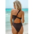 thumbnail image 4 of Twist Cutout Asymmetric One Piece Swimsuit Bikini, 4 of 12