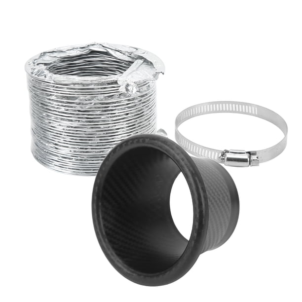 Kit De Embudo De Tubo De Entrada De Aire Turbo, Estilo Universal De Fibra De Carbono, Tubo De Entrada De Aire Compacto Resistente Al Desgaste Para Parachoques Delantero, Fácil