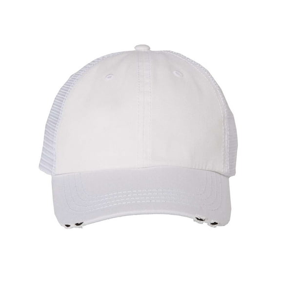 Mega Cap Organic Cotton/Mesh Cap - White