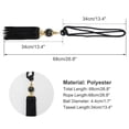 thumbnail image 2 of Uxcell 26.8'' Decorative Curtain Tieback Braid Rope Tassels Holder Polyester Black 2pcs, 2 of 7