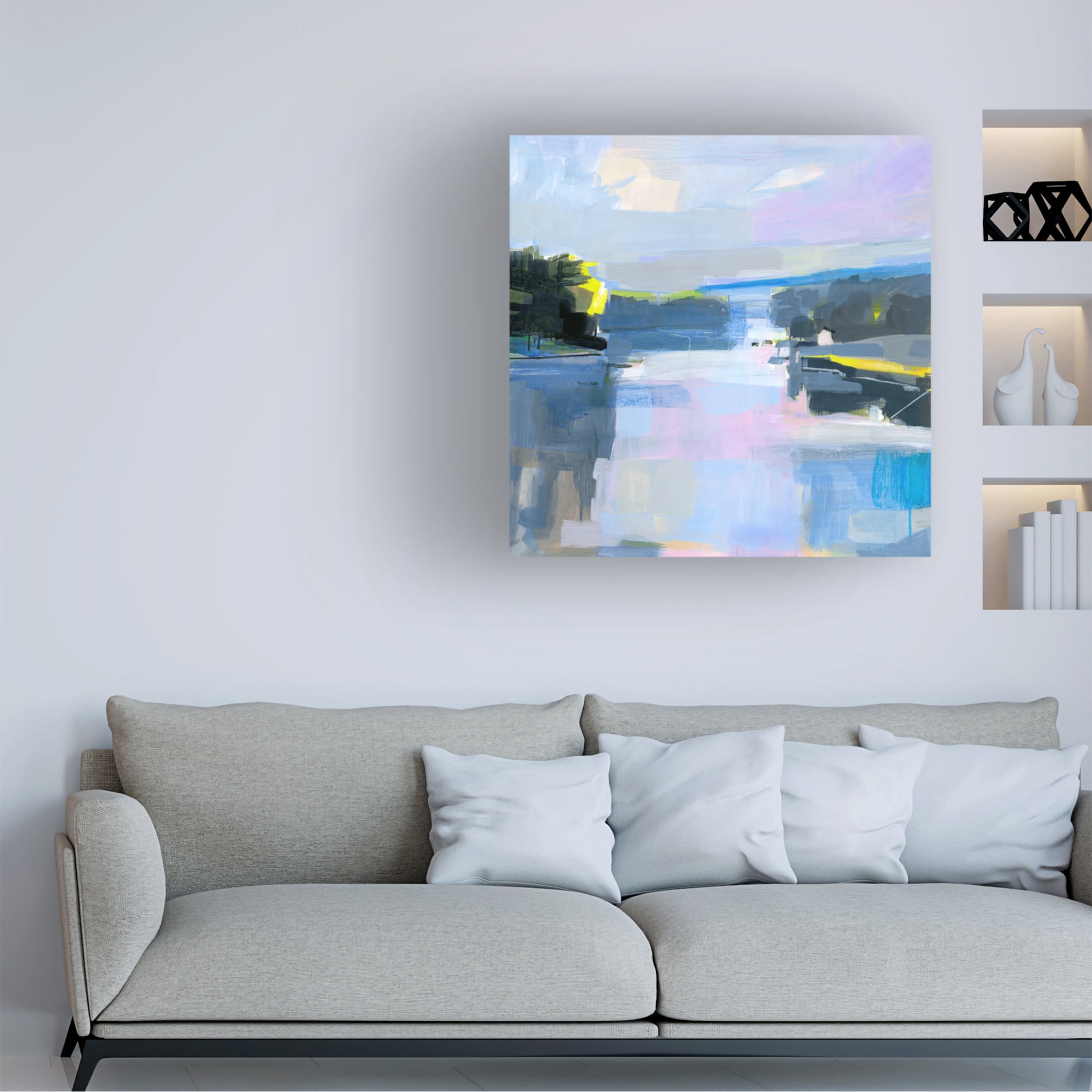 Canvas Wall Art - Kathleen Robbins 'Kittery Point Maine' Wall Art for Living Room, Bedroom, or Office Décor by Trademark Fine Art - 18 x 18 Inches