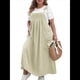 thumbnail image 3 of Vestido de Verano para Mujer, Talla Grande, Informal, Sin Mangas, con Tirantes Finos, para Playa Albaricoque 4XL, 3 of 8