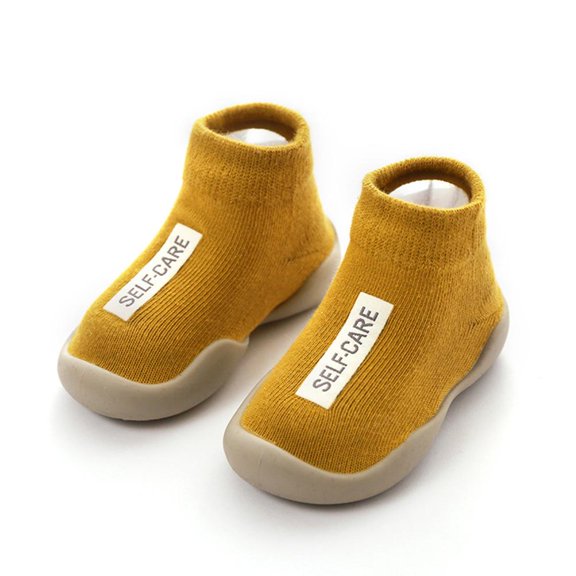 Zapatos De Bebé, Niña, Niños, Antideslizantes, Botines De Punto Con Pegamento Para Suelo, Calzado De Color Sólido Para Uso Diario seitruly AP007703-06