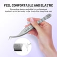 thumbnail image 3 of Natuhana High Precision Lash Tweezers for Eyelash Extensions Anti-Slip Premium Stainless Steel Curved Tip Tweezers for Professional & Beginner Use (A-08), 3 of 8