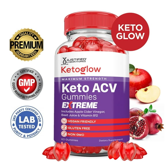 Keto Glow Extreme ACV Gummies 2000mg Dietary Supplement 60 Gummys