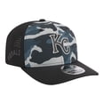 thumbnail image 3 of Men's New Era Black Kansas City Royals Tonal Camo 9SEVENTY Stretch-Snap Hat, 3 of 5