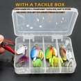 thumbnail image 5 of Fishing Lure Spinnerbait Kit with Tackle Box, 8 Pcs/10 Pcs Bass Trout Perch Salmon Hard Metal Rooster Tail Fishing Lures Kit, 5 of 7
