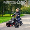 thumbnail image 3 of 12V Kids Ride On ATV Car, MUKIDY  2 Wheeler Motorcycle Electric Vehicle ATV with LED, Music,Ride on Car Toy for Boys and Girls -Black, 3 of 13