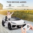 thumbnail image 4 of GloryStar 12V Kids Ride on Car, Licensed Corvette Battery Powered for Toddlers, Remote Controlled, Visual Dashboard, Features LED Lights and Music for Fun Play, 4 of 7
