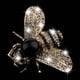 thumbnail image 3 of Broche de abeja con cristales de imitación y perlas sintéticas. Negro, 3 of 9