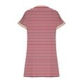 thumbnail image 4 of SHTXOZHI Women's Striped Short Sleeve Dress with Pockets Crewneck Color Block Casual Summer Dress, 4 of 6
