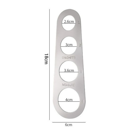 Stainless Steel Spaghetti Measurer Ruler Cook Pasta Noodle Measuring Tool Natural YIWEI